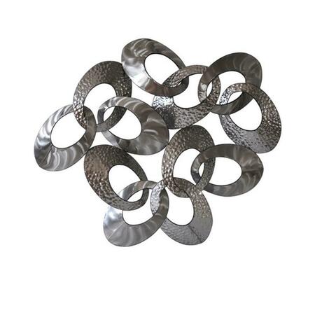 MOES HOME COLLECTION Looped Metal Wall Decor- Silver MJ-1008-30